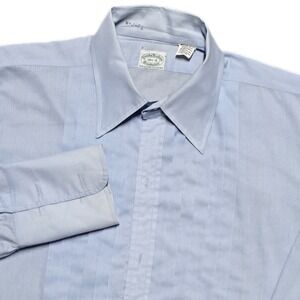 VTG 70s Brooks Brothers 16.5-4 Brookscloth Formal Dress Shirt French Cuff